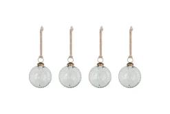Baubles & Tree Decorations^Nkuku Sundara Baubles - Clear - (Set of 4)