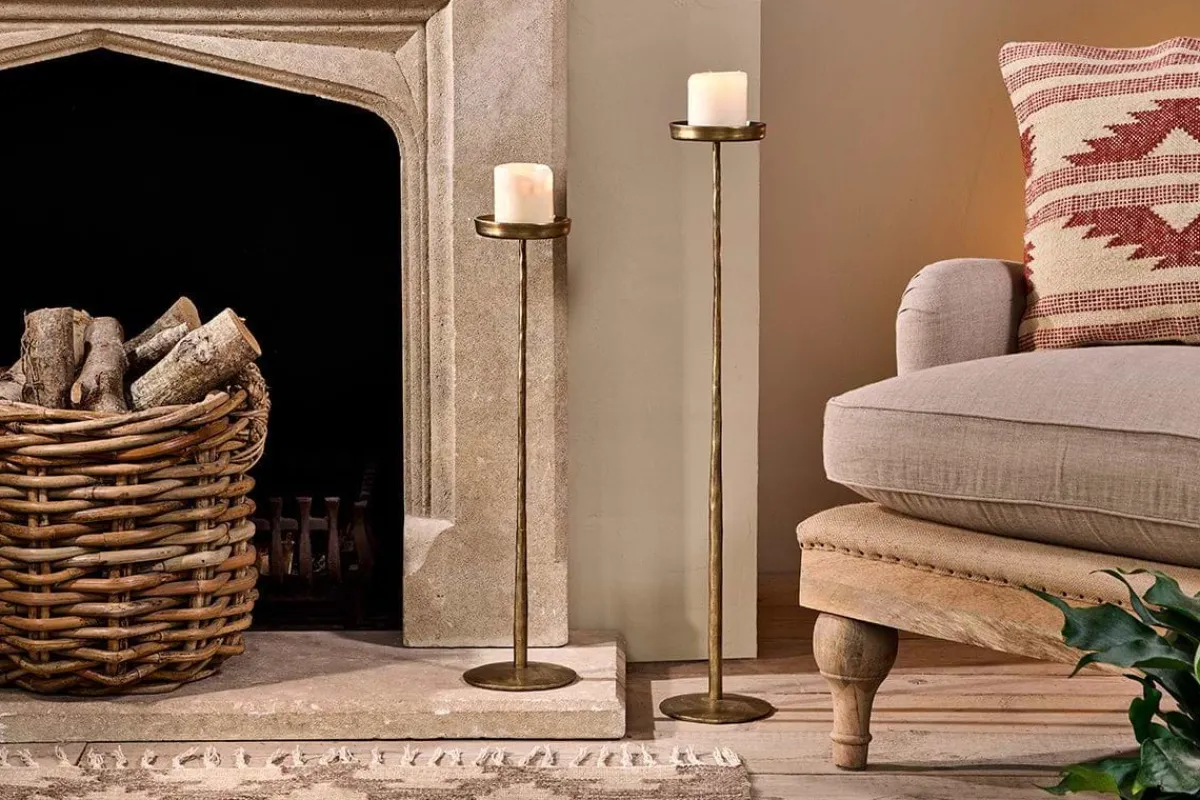 Decorative Home Accessories|Candle Holders^Nkuku Sundra Iron Candle Stand