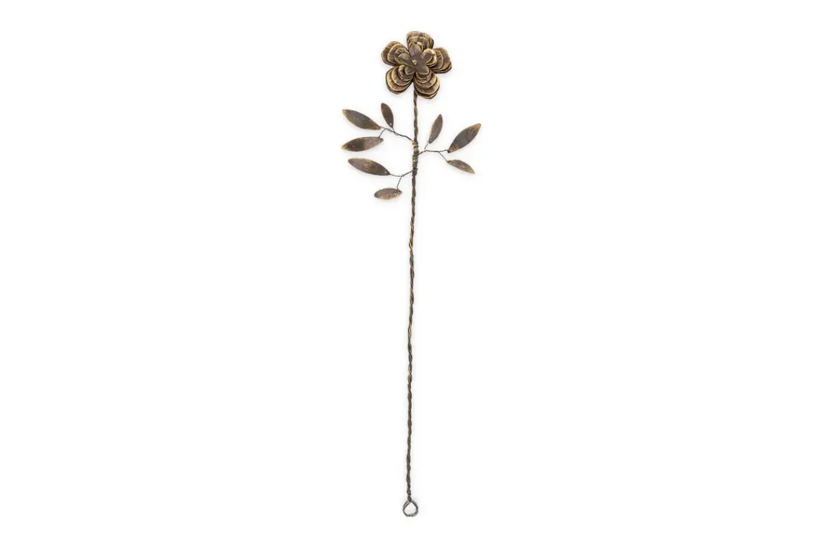 Ornaments^Nkuku Svara Stem Rose - Antique Brass