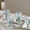 Entertaining Glasses|Wine & Champagne Glasses^Nkuku Taja Wine Glass - Sea Blue (Set of 4)