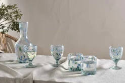 Entertaining Glasses|Wine & Champagne Glasses^Nkuku Taja Wine Glass - Sea Blue (Set of 4)