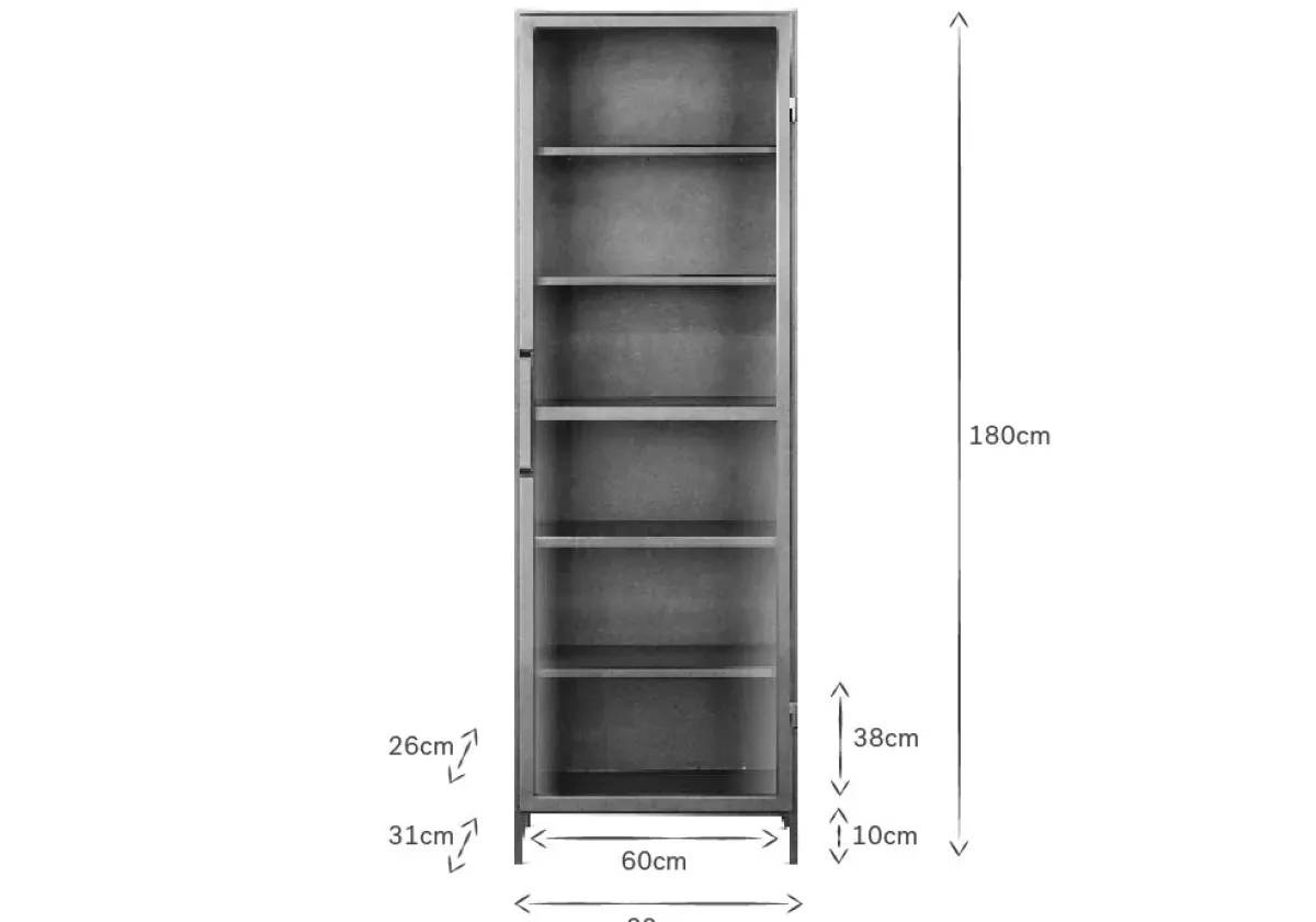 Home Office|Hallway & Bootroom^Nkuku Takua Iron Cabinet - Narrow