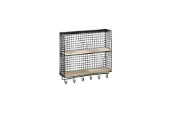 Pantry|Kitchen Storage^Nkuku Tamba Shelf with Hooks
