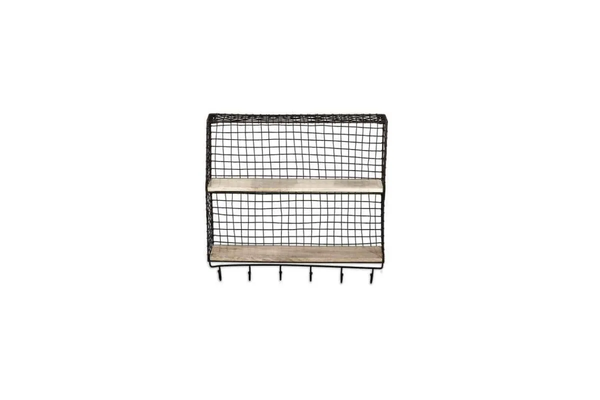 Pantry|Kitchen Storage^Nkuku Tamba Shelf with Hooks