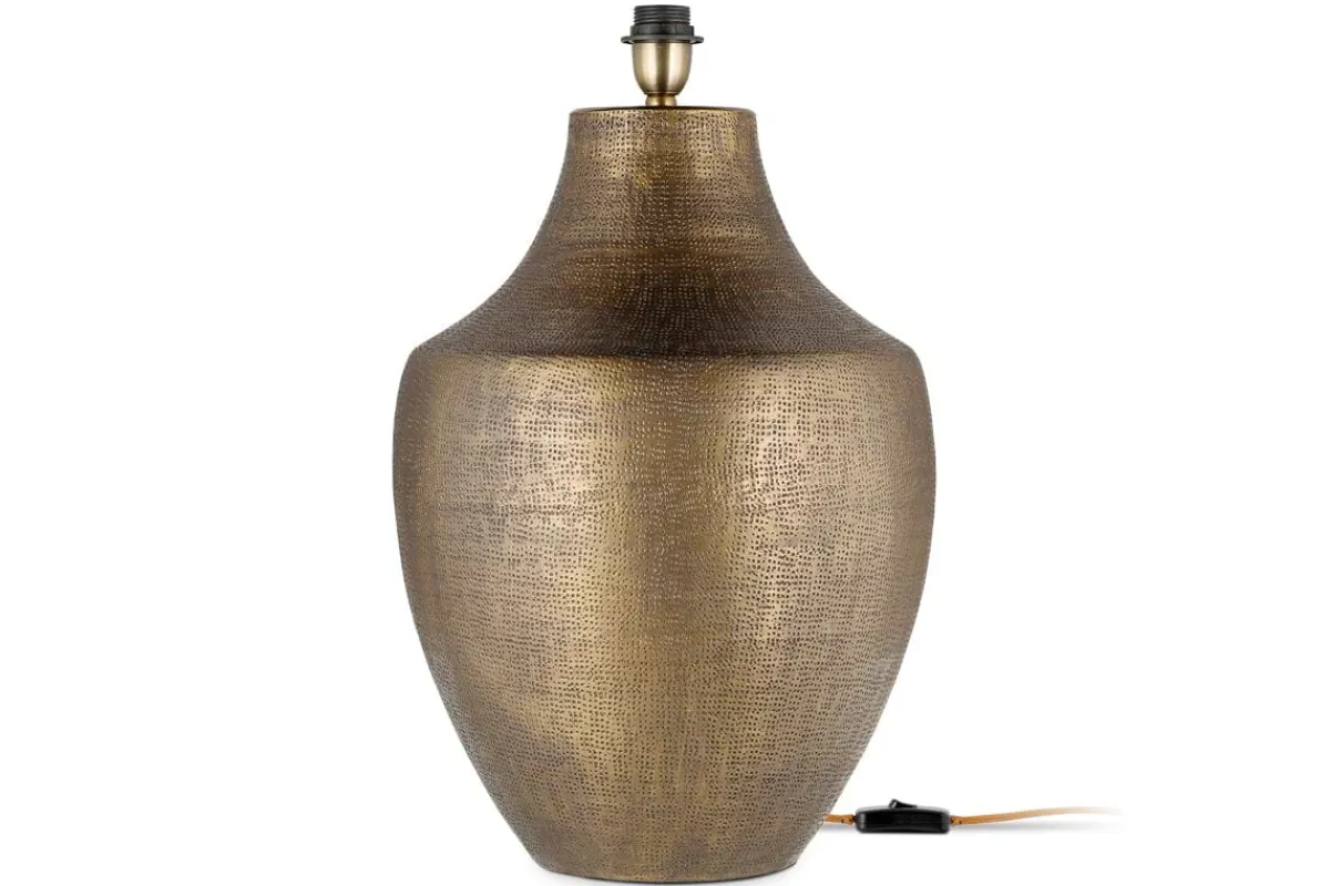 Table Lamps^Nkuku Tanda Etched Statement Table Lamp - Antique Brass - Extra Large