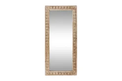 Full Length Mirrors|Wall Mirrors^Nkuku Tannir Carved Mango Wood Mirror - Natural