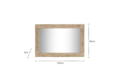 Decorative Home Accessories|Wall Mirrors^Nkuku Tannir Mango Wood Carved Mirror - Natural