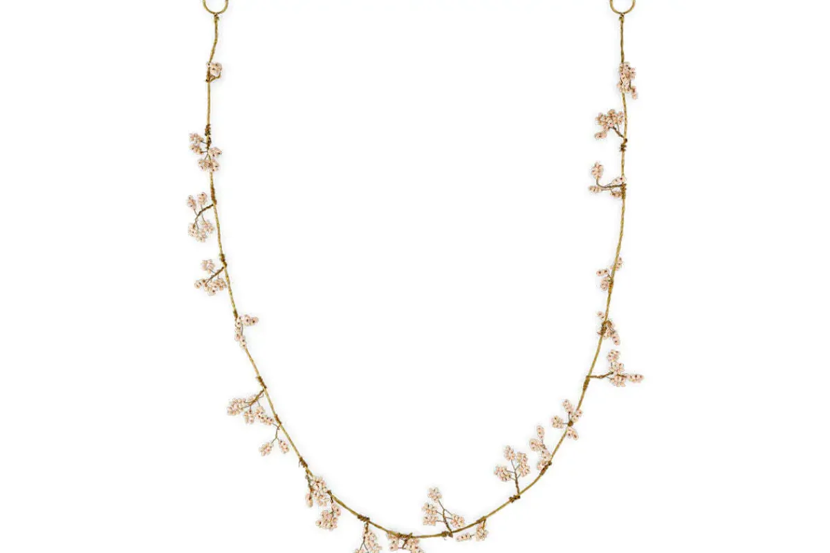Wreaths & Garlands|New Christmas^Nkuku Tanu Mango Wood Beaded Garland - Brass & Natural