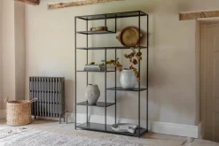 Home Office|Hallway & Bootroom^Nkuku Tanvi Display Shelf - Black - Wide