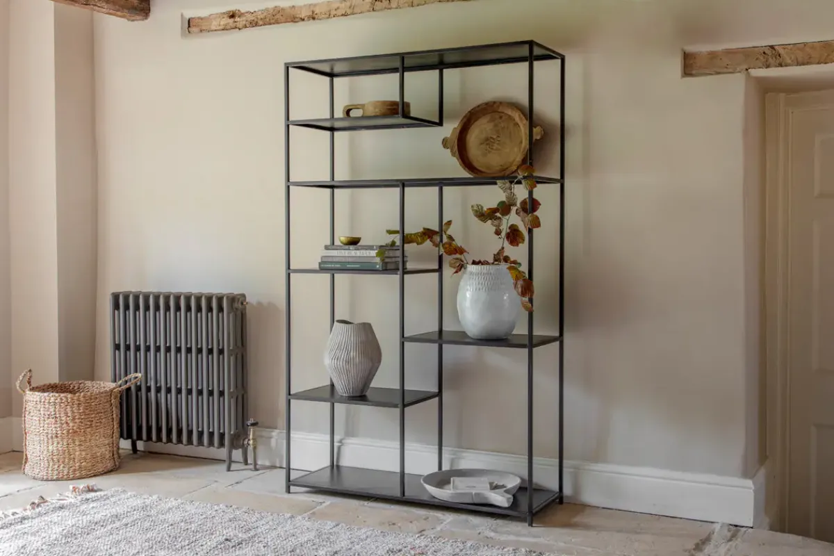 Home Office|Hallway & Bootroom^Nkuku Tanvi Display Shelf - Black - Wide