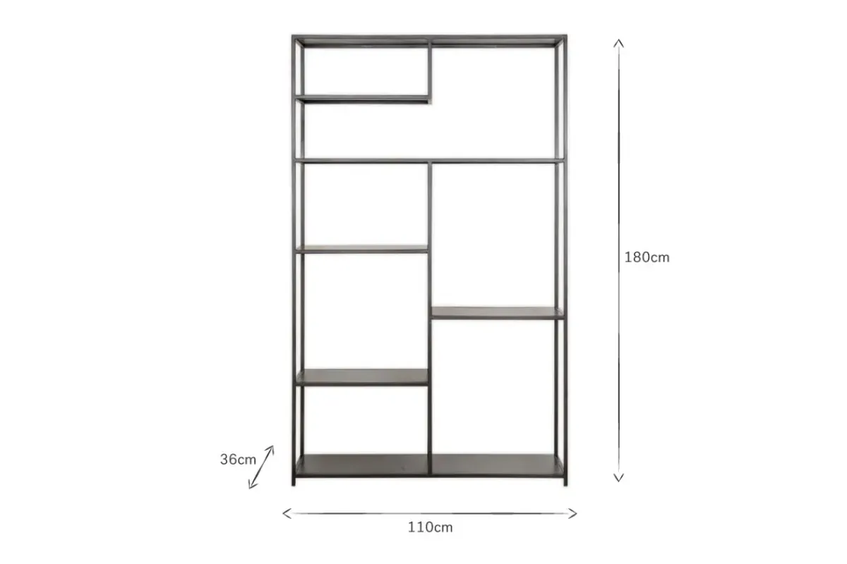 Home Office|Hallway & Bootroom^Nkuku Tanvi Display Shelf - Black - Wide