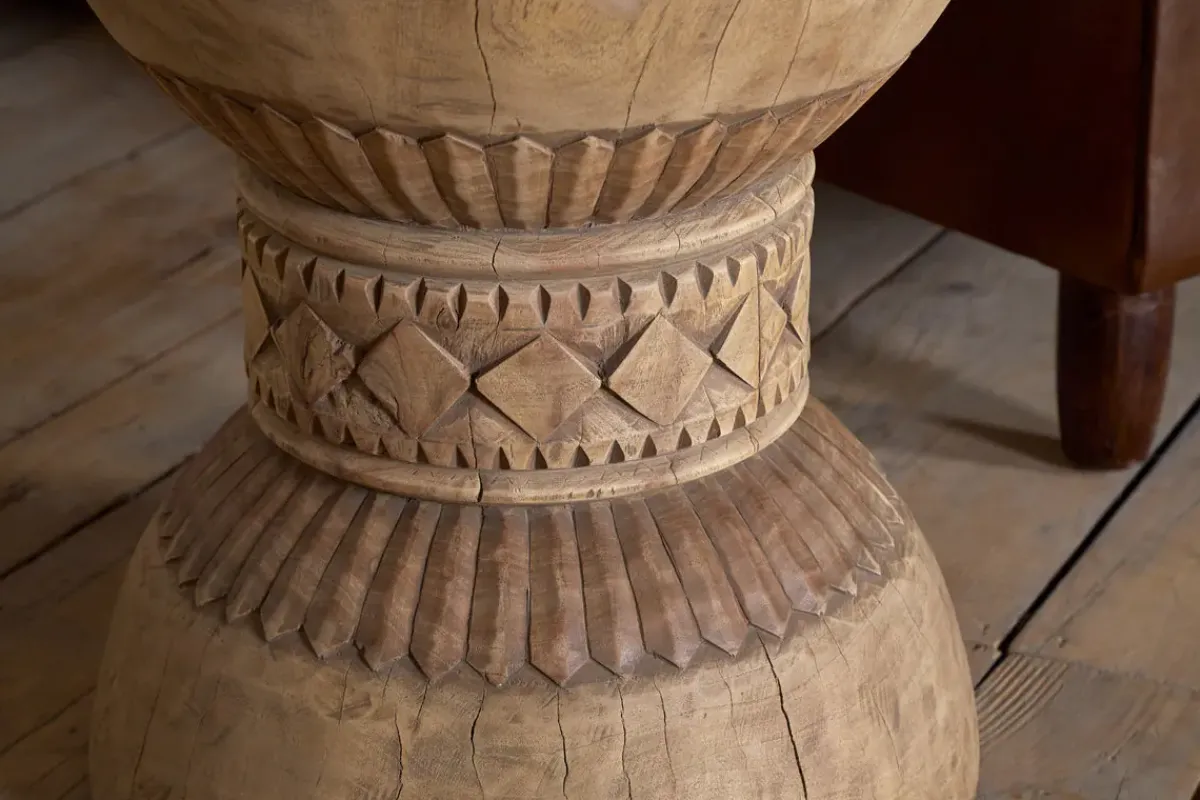 Living|Side Tables^Nkuku Taru Carved Side Table - Natural