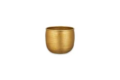 Decorative Home Accessories|Garden Planters^Nkuku Tembesi Etched Planter - Antique Brass