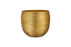Decorative Home Accessories|Garden Planters^Nkuku Tembesi Etched Planter - Antique Brass