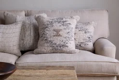 Bedroom Textiles|Cushions^Nkuku Tendai Cotton & Wool Cushion Cover - Natural