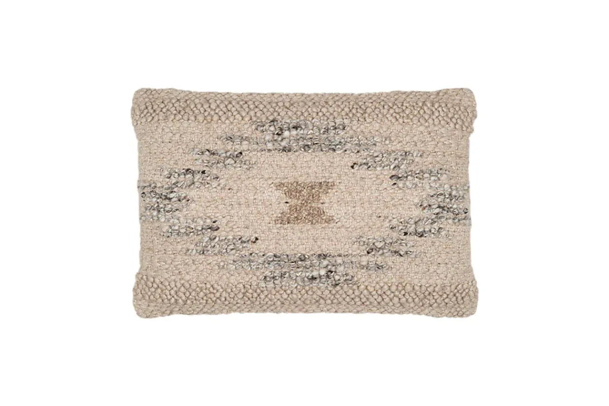 Bedroom Textiles|Cushions^Nkuku Tendai Cotton & Wool Cushion Cover - Natural
