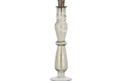 Decorative Home Accessories|Fireside^Nkuku Tharad Recycled Glass Candle Holder - Smoke Lustre