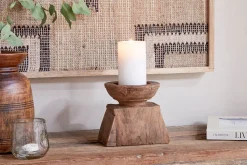 Decorative Home Accessories|Candlesticks^Nkuku Thoko Reclaimed Square Candlestick - Dark Stain