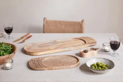 Trays & Platters^Nkuku Tivisha Mango Wood Serving Board - Natural