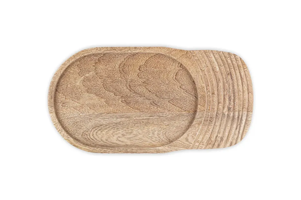 Trays & Platters^Nkuku Tivisha Mango Wood Serving Board - Natural
