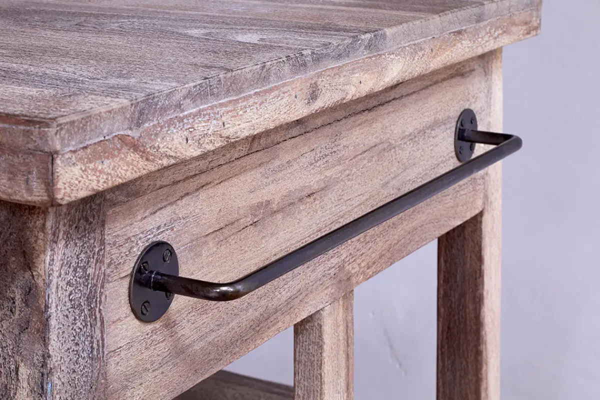 Pantry|Home Office^Nkuku Tivu Reclaimed Wood Butchers Block - Natural