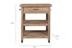 Pantry|Home Office^Nkuku Tivu Reclaimed Wood Butchers Block - Natural