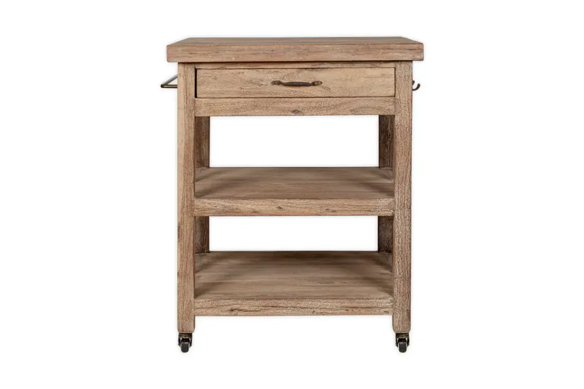 Pantry|Home Office^Nkuku Tivu Reclaimed Wood Butchers Block - Natural