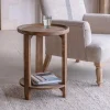 Living|Side Tables^Nkuku Triveni Mango Wood Side Table - Walnut Stain