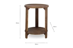 Living|Side Tables^Nkuku Triveni Mango Wood Side Table - Walnut Stain