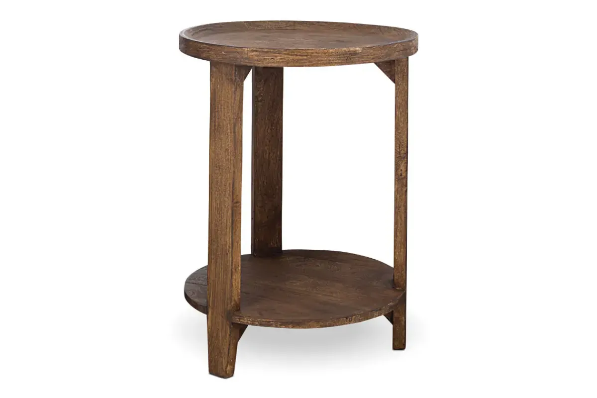 Living|Side Tables^Nkuku Triveni Mango Wood Side Table - Walnut Stain