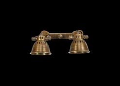 Spot Lights|Wall & Spot Lights^Nkuku Tubu Brass Double Spot Light - Antique Brass