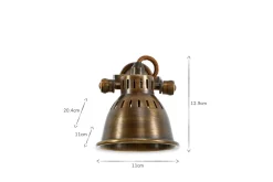 Spot Lights|Wall & Spot Lights^Nkuku Tubu Brass Spot Light - Antique Brass