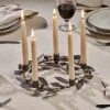 Decorative Home Accessories|Candle Holders^Nkuku Tula Garland Candle Holder - Brass & Rust