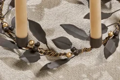 Decorative Home Accessories|Candle Holders^Nkuku Tula Garland Candle Holder - Brass & Rust
