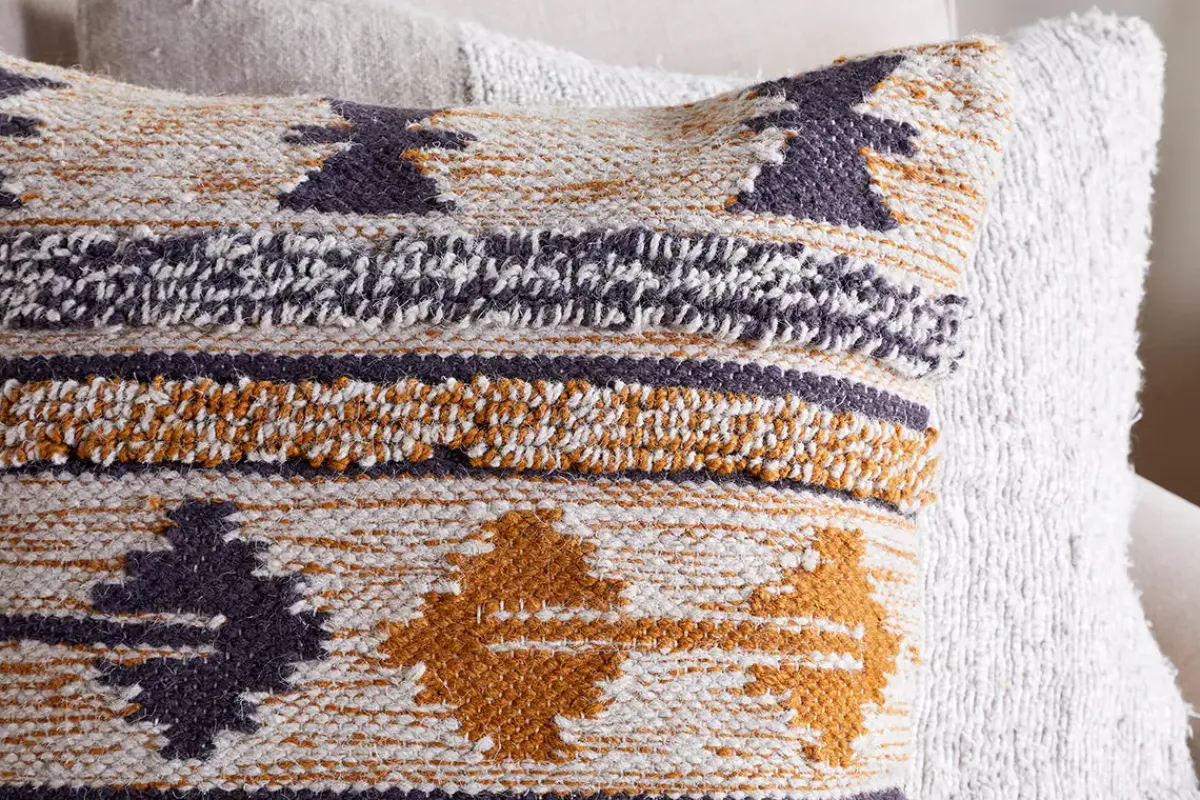 Bedroom Textiles|Cushions^Nkuku Tussi Ami Cushion Cover - Mustard & Grey