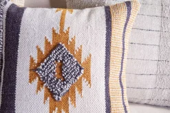 Bedroom Textiles|Cushions^Nkuku Tussi Mara Cushion Cover - Mustard & Grey