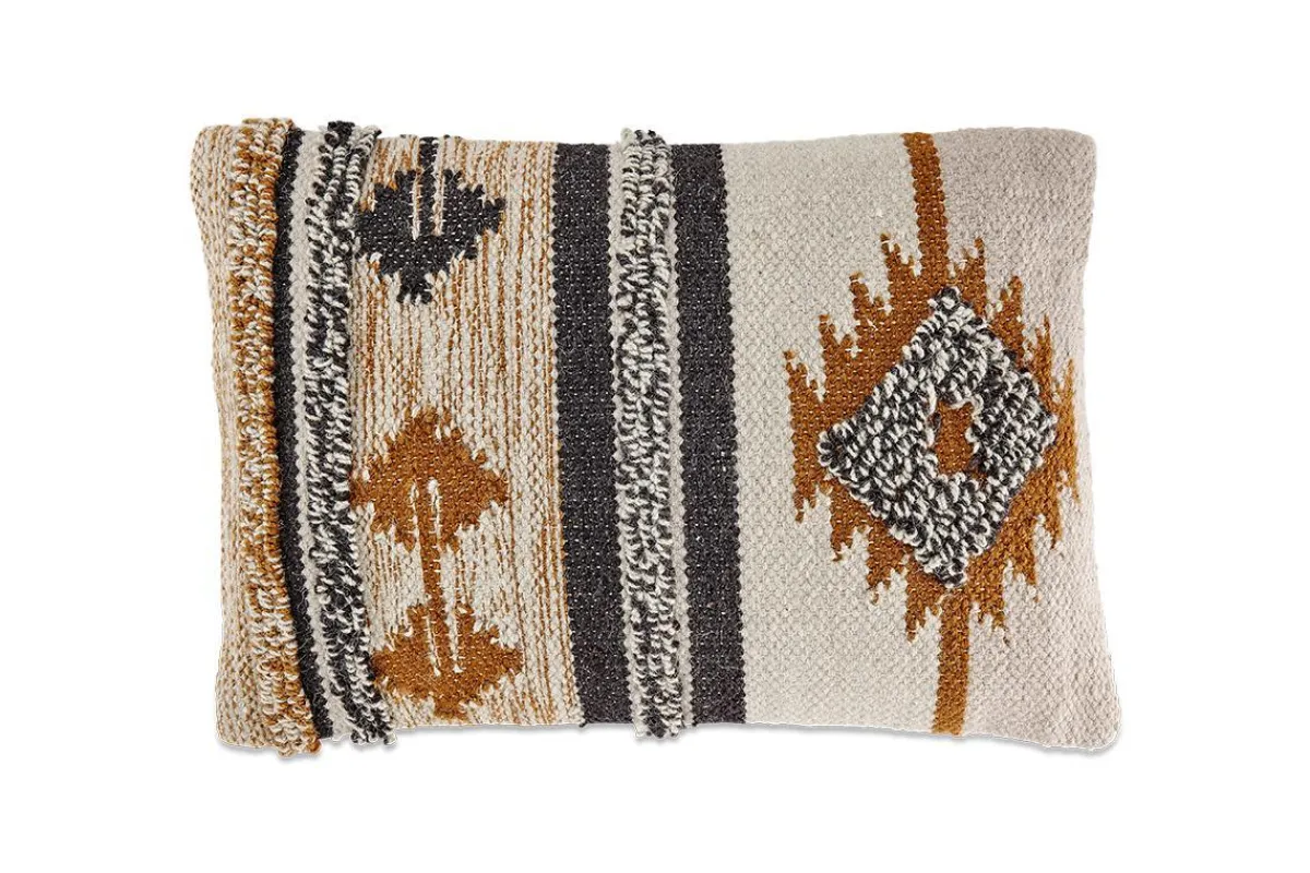 Bedroom Textiles|Cushions^Nkuku Tussi Sia Cushion Cover - Mustard & Grey