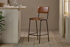 Kitchen & Dining|Bar Stools & Bar Chairs^Nkuku Ukari Counter Chair - Aged Tan