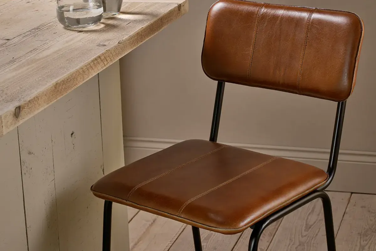 Kitchen & Dining|Bar Stools & Bar Chairs^Nkuku Ukari Counter Chair - Aged Tan