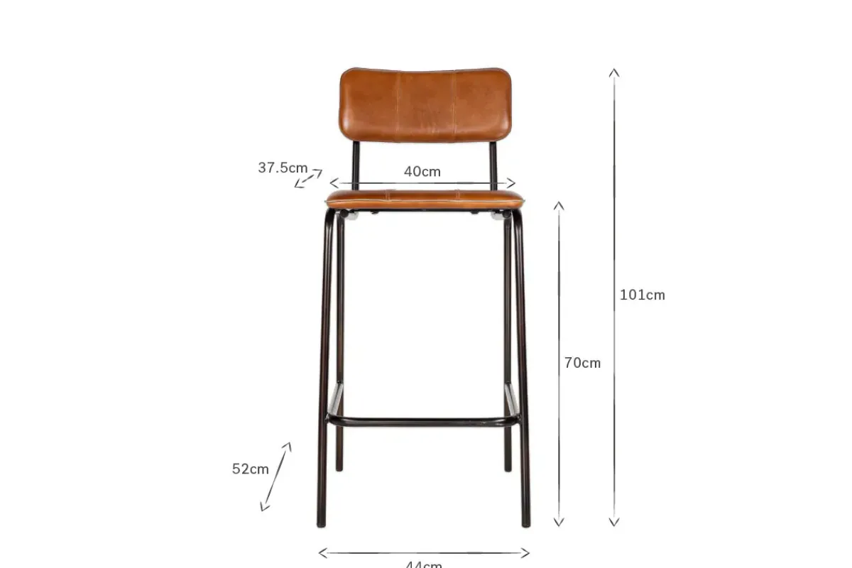 Kitchen & Dining|Bar Stools & Bar Chairs^Nkuku Ukari Counter Chair - Aged Tan