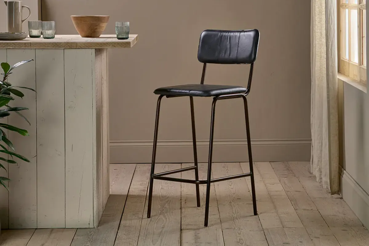 Kitchen & Dining|Bar Stools & Bar Chairs^Nkuku Ukari Counter Chair - Aged Black