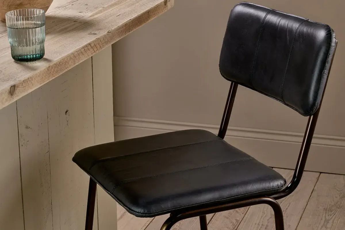 Kitchen & Dining|Bar Stools & Bar Chairs^Nkuku Ukari Counter Chair - Aged Black