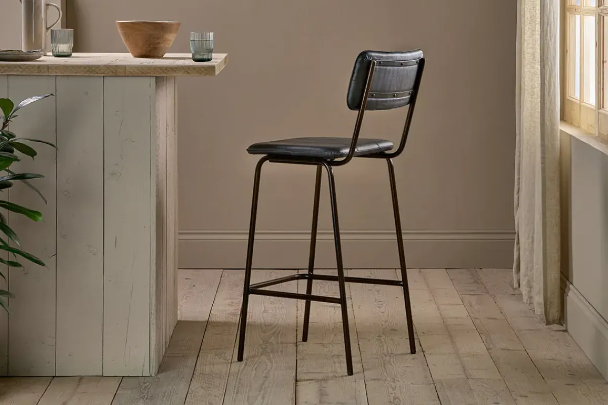 Kitchen & Dining|Bar Stools & Bar Chairs^Nkuku Ukari Counter Chair - Aged Black