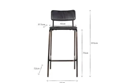 Kitchen & Dining|Bar Stools & Bar Chairs^Nkuku Ukari Counter Chair - Aged Black