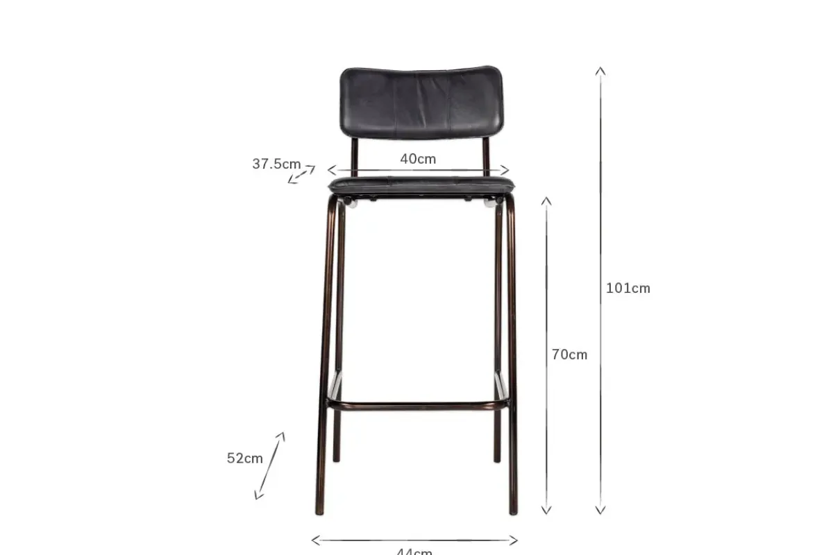 Kitchen & Dining|Bar Stools & Bar Chairs^Nkuku Ukari Counter Chair - Aged Black