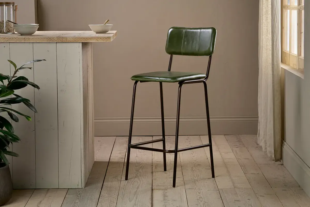 Kitchen & Dining|Bar Stools & Bar Chairs^Nkuku Ukari Counter Chair - Rich Green