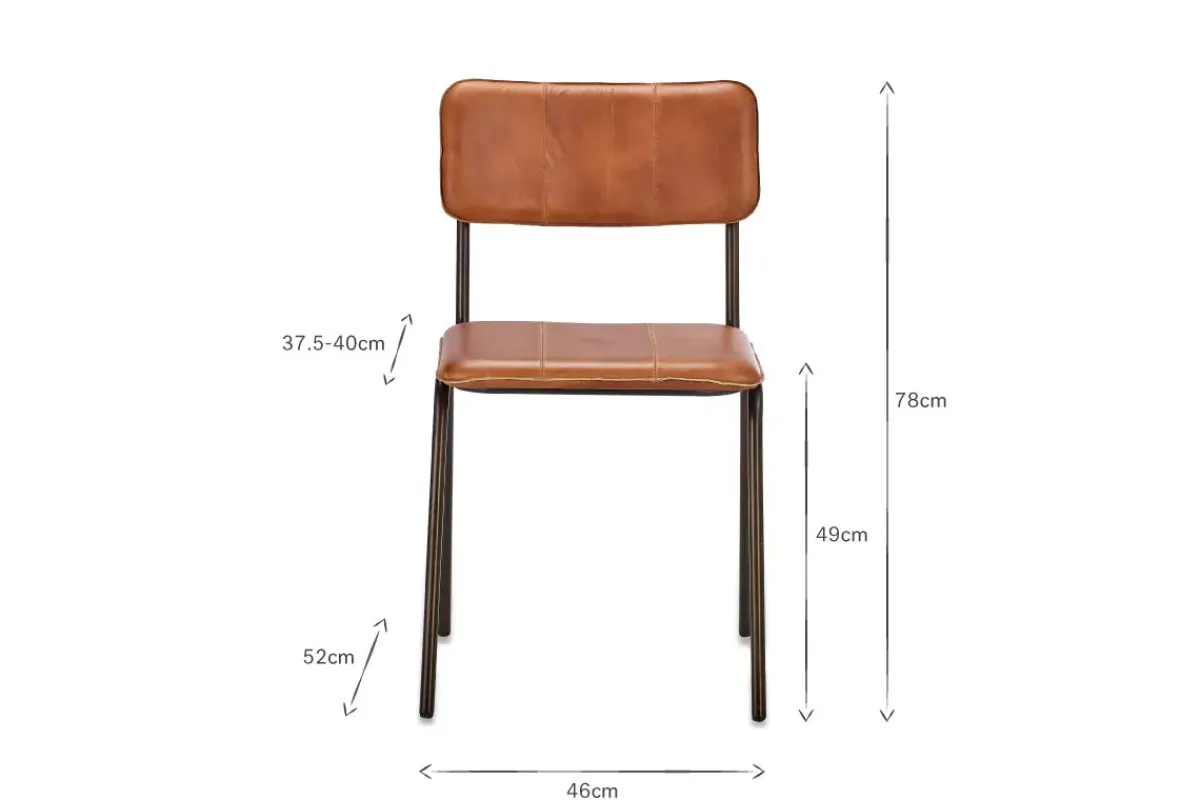Home Office|Kitchen & Dining^Nkuku Ukari Leather Dining Chair - Aged Tan
