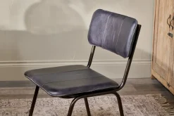 Home Office|Kitchen & Dining^Nkuku Ukari Leather Dining Chair - Aged Black