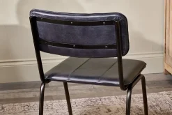 Home Office|Kitchen & Dining^Nkuku Ukari Leather Dining Chair - Aged Black
