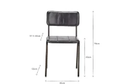 Home Office|Kitchen & Dining^Nkuku Ukari Leather Dining Chair - Aged Black